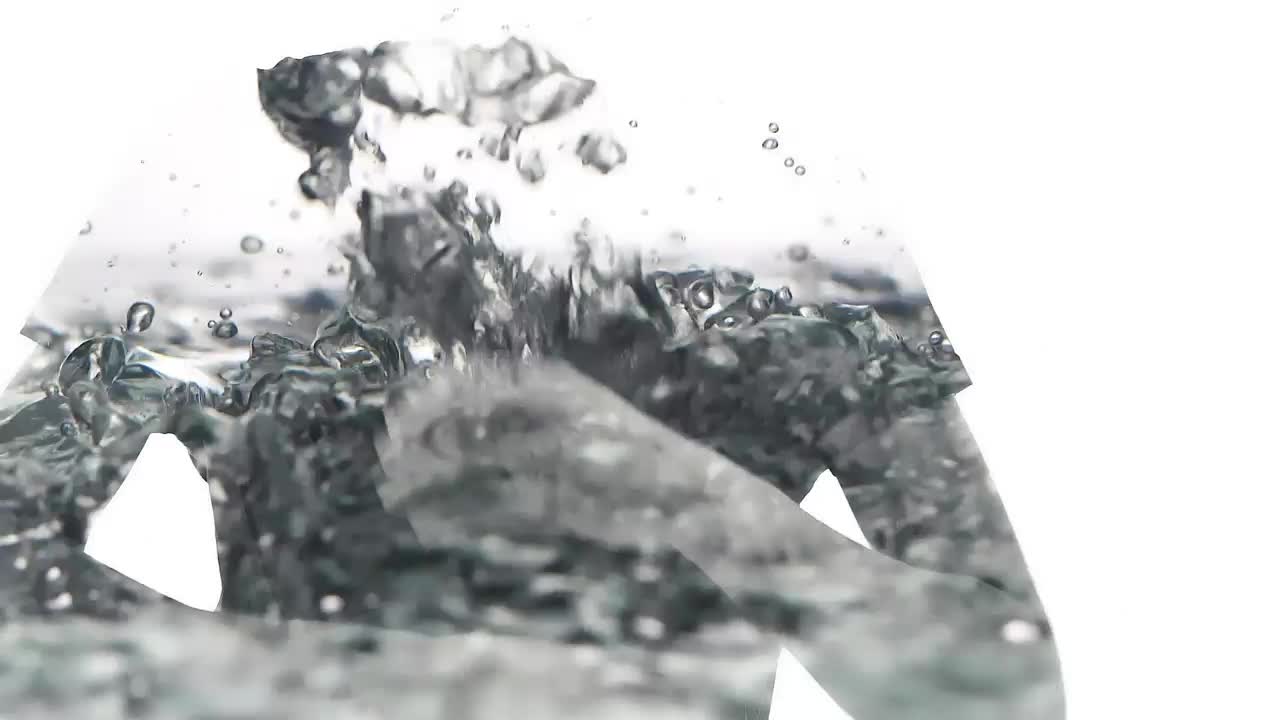 Stock Video Double Exposure Video Of A Person And Water Falling Live Wallpaper For PC - Free Download