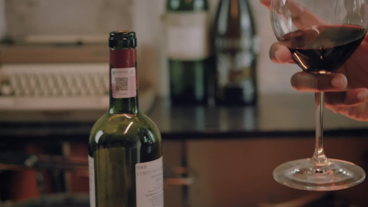 Stock Video Couple Clinking Her Wine Glasses During A Romantic Dinner Live Wallpaper For PC - Free Download