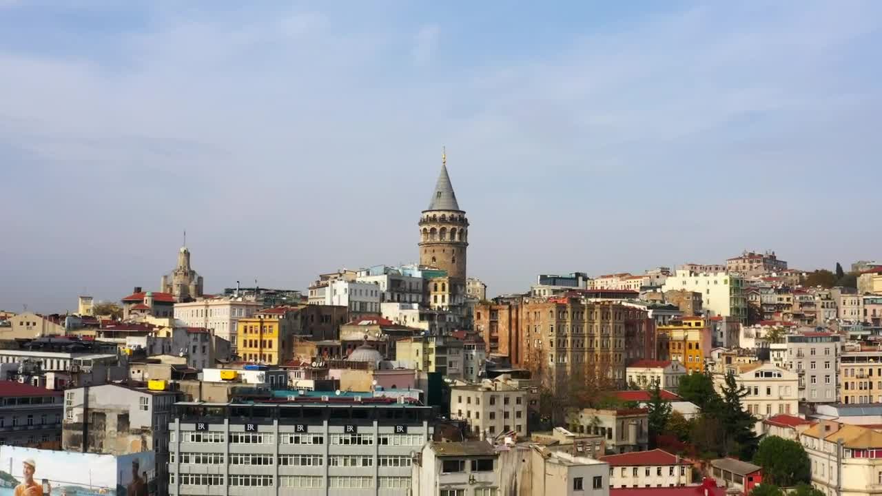Stock Video Flying Towards The Galata Tower Live Wallpaper For PC - Free Download