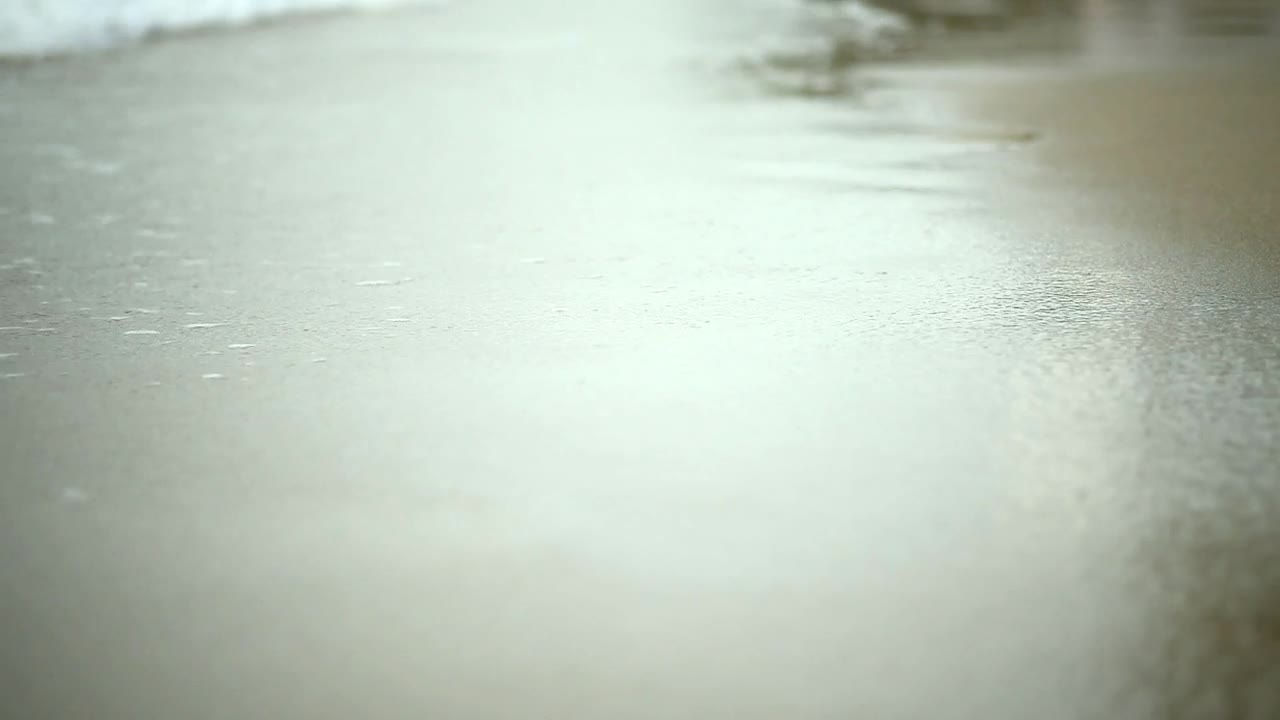 Stock Footage Walking On Wet Sand And Waves Live Wallpaper - Free Download
