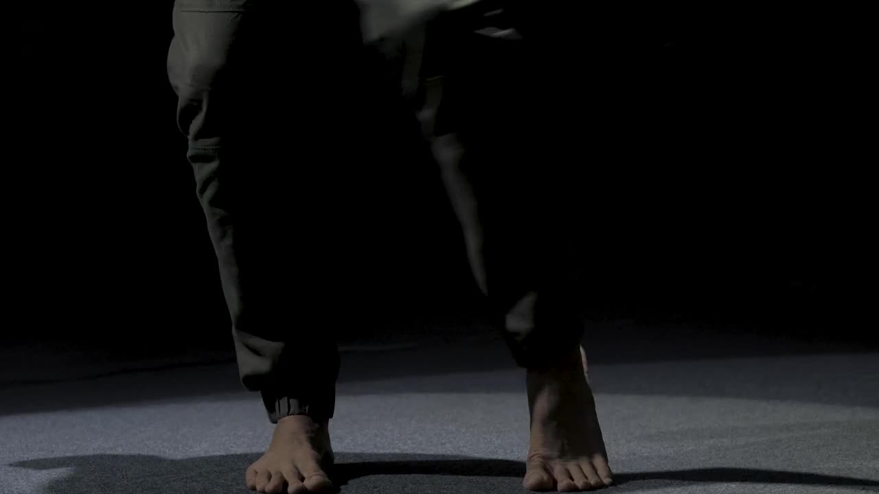 Stock Video Man Dancing Barefoot In The Dark Animated Wallpaper - Free Download