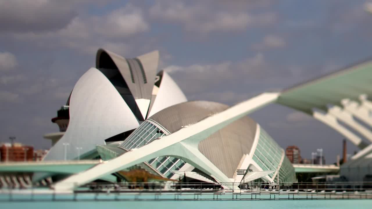 Stock Footage View Of The City Of Arts And Sciences In Valencia Live Wallpaper - Free Download