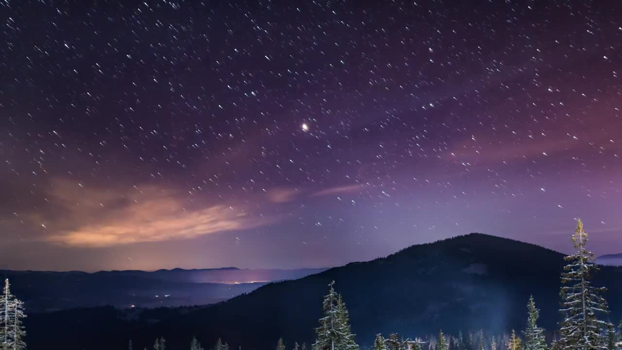 Stock Video Night Landscape Of The Milky Way In The Mountains Live Wallpaper - Free Download