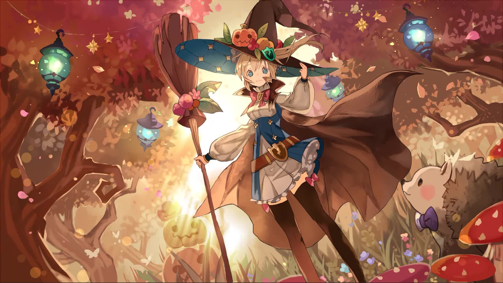 Anime Halloween Little Witch Viwwe Live Wallpaper - Free Download