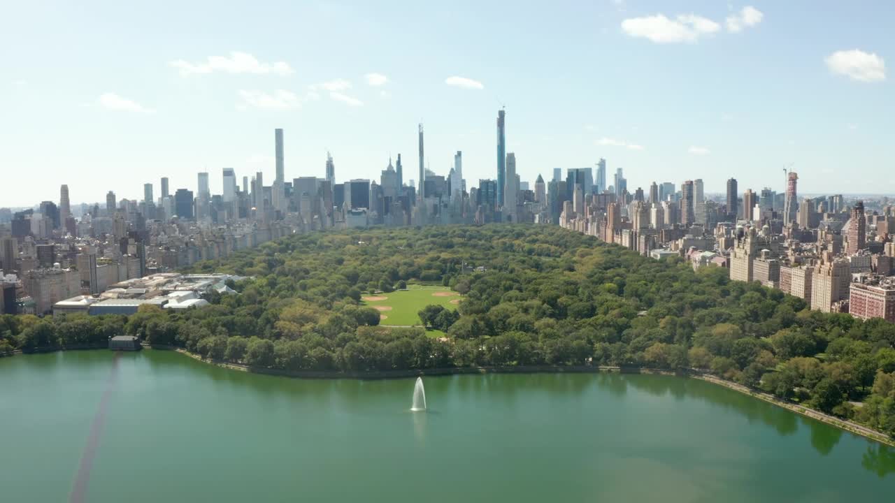 Stock Video Flying Over Central Park On A Sunny Day Live Wallpaper For PC - Free Download