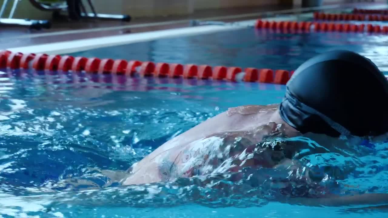 Free Video Stock swimming lengths in an indoor pool Live Wallpaper - Free Download
