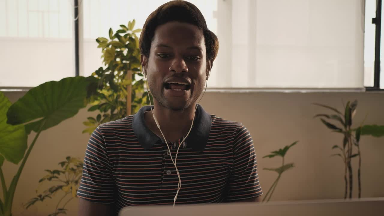 Stock Video Guy Facing In The Middle Of A Video Call On Live Wallpaper For PC - Free Download