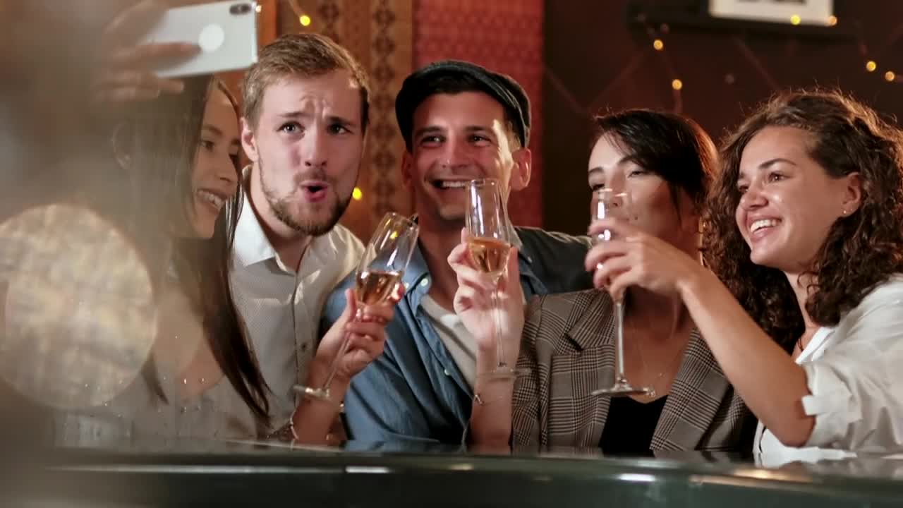 Stock Video Graduates Take Selfie And Toast With Champagne Live Wallpaper For PC - Free Download