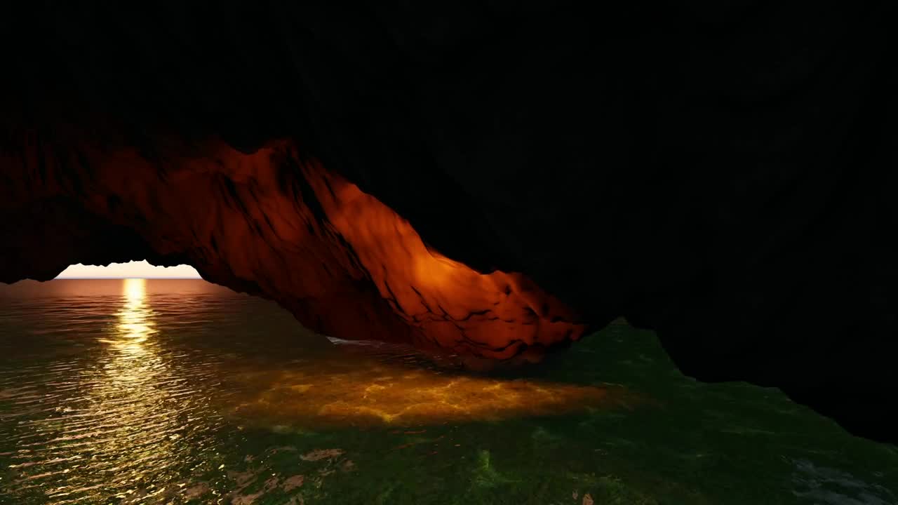 Free Video Stock Sunlight Entering A Cave In The Sea In D Live Wallpaper - Free Download
