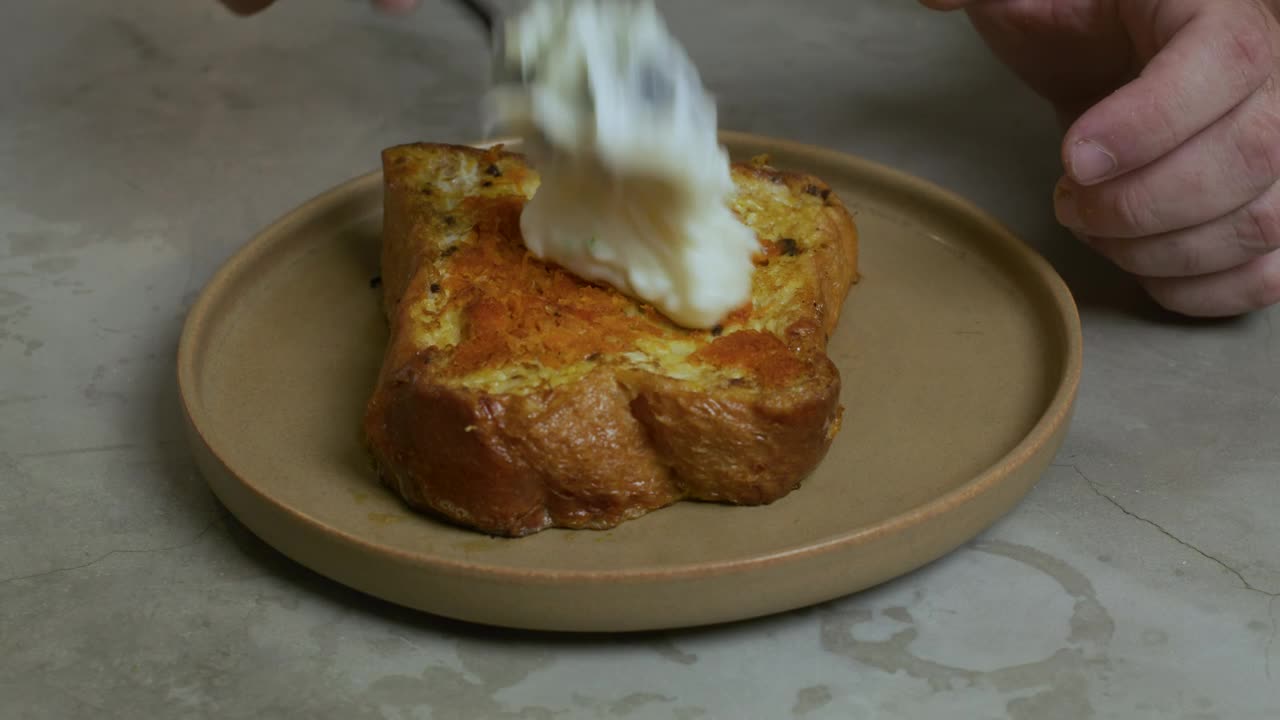Stock Video Pastry Chef Preparing A Dessert On A Plate Live Wallpaper - Free Download