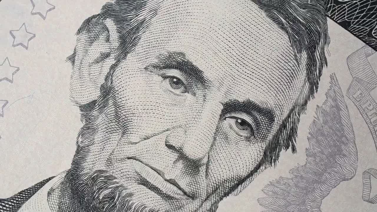 Stock Video Face Of Abraham Lincoln On A Spinning Banknote Live Wallpaper For PC - Free Download