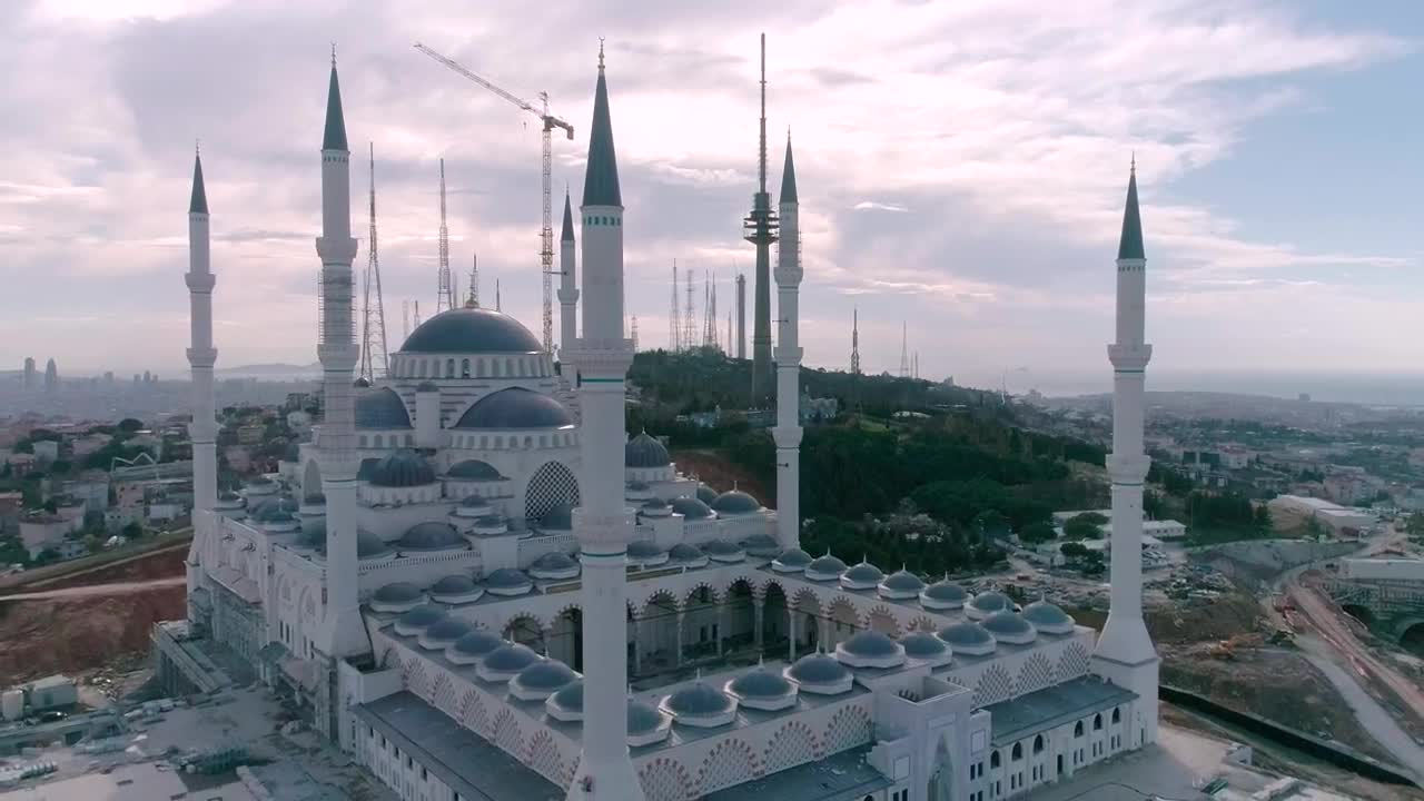 Stock Video Construction At The Camlica Mosque Live Wallpaper For PC - Free Download