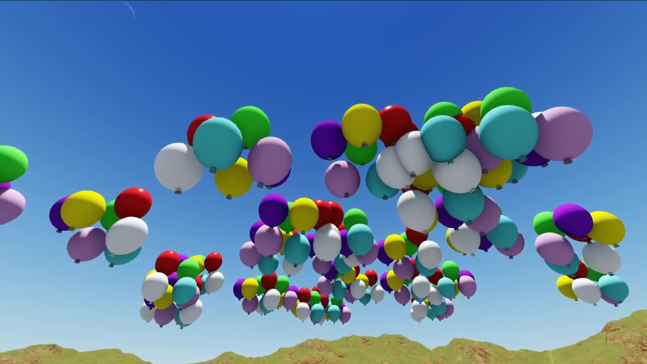 Stock Video Flying Balloons In The Sky Live Wallpaper For PC - Free Download
