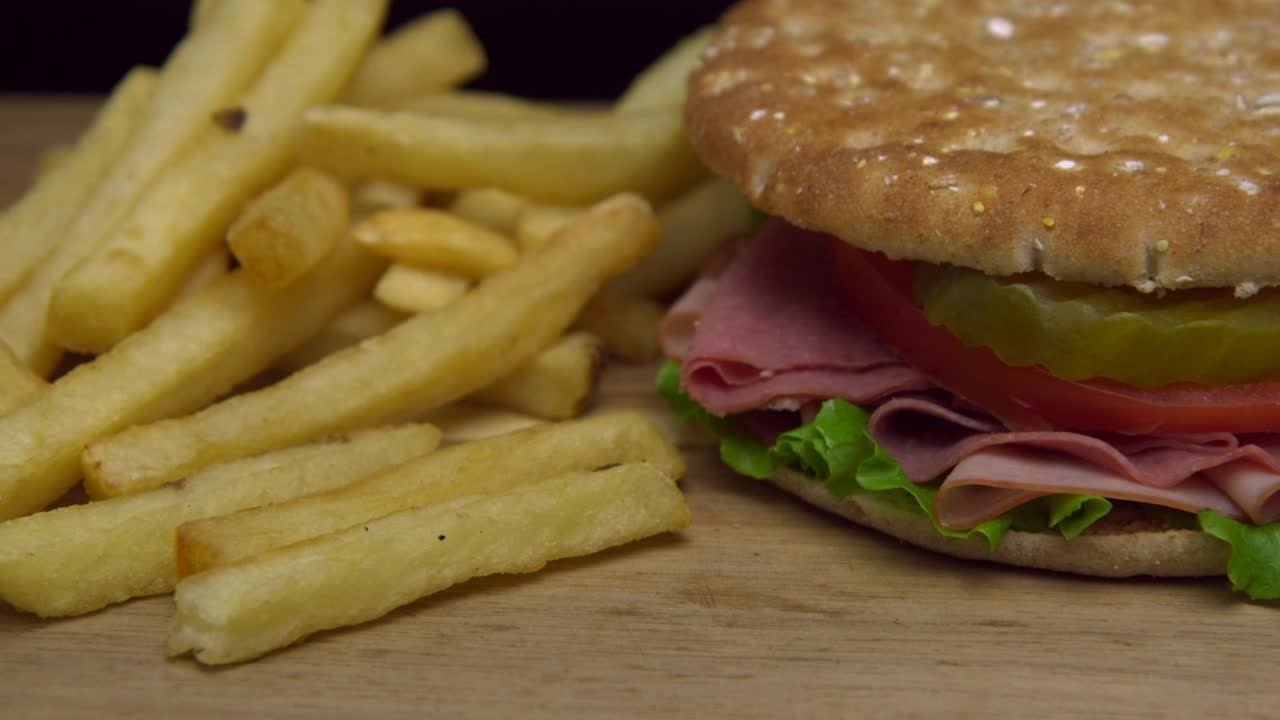 Free Stock Video Sandwich With Ham And Fries Live Wallpaper - Free Download