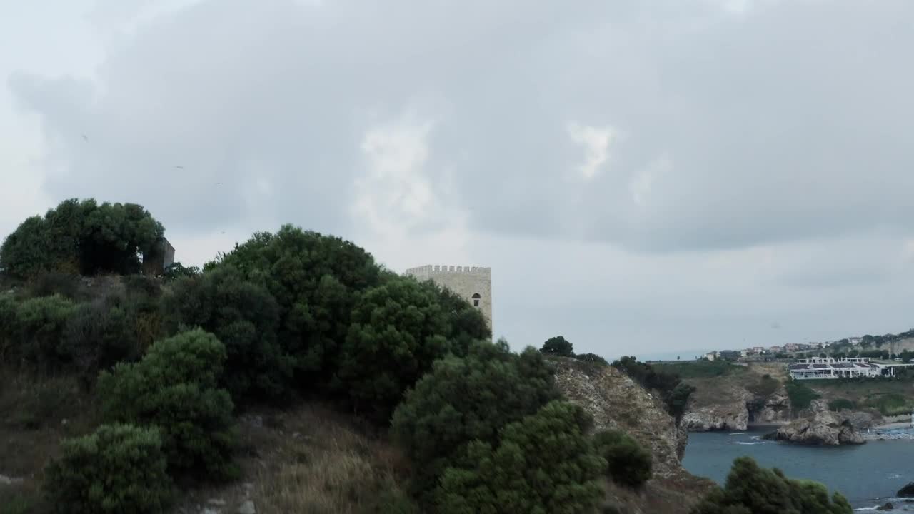 Video Stock Castle On A Hill Above The Ocean Live Wallpaper For PC - Free Download