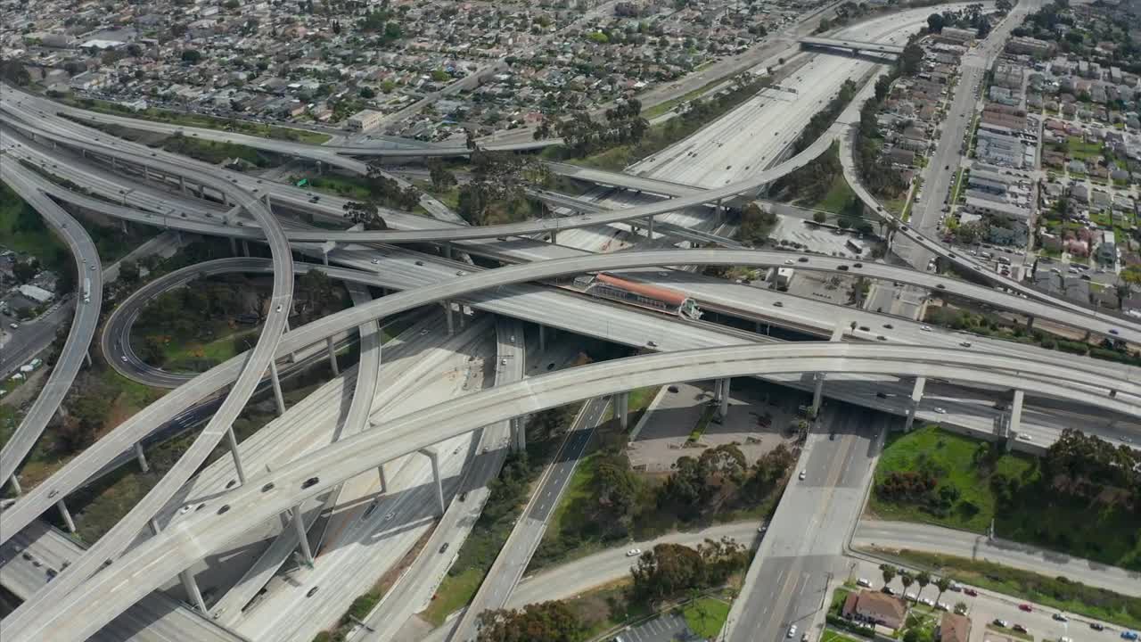 Stock Video Highway With Different Roads Seen From The Heights Animated Wallpaper - Free Download