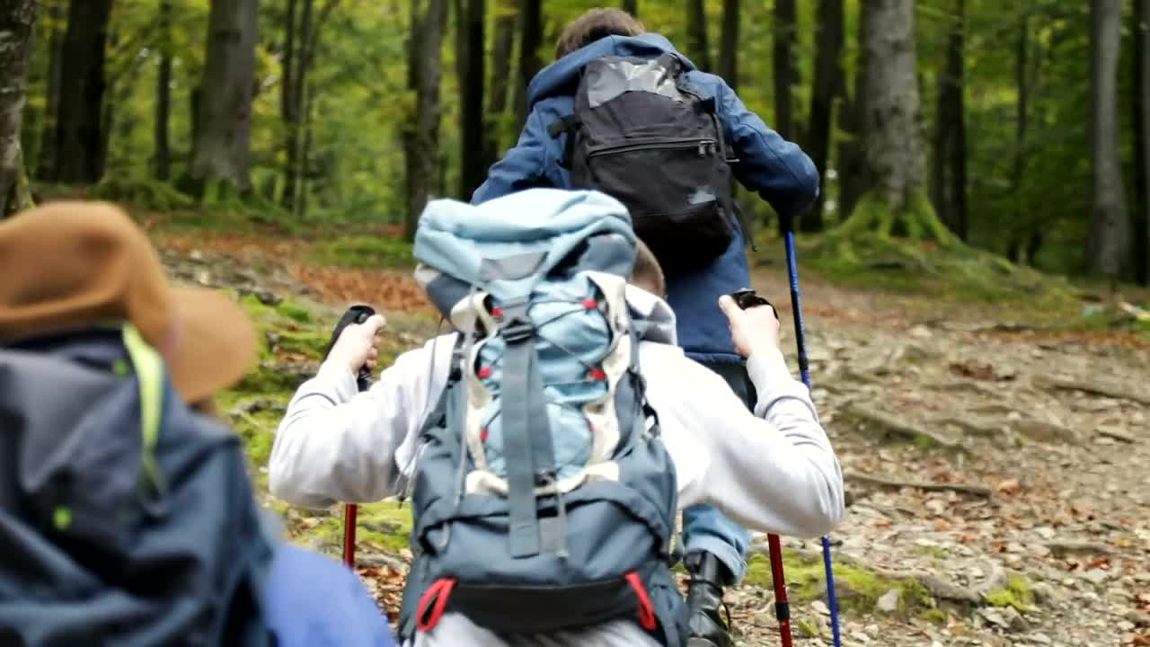 Video Stock Cinematic View Of Friends Hiking Rough Terrain Live Wallpaper For PC - Free Download