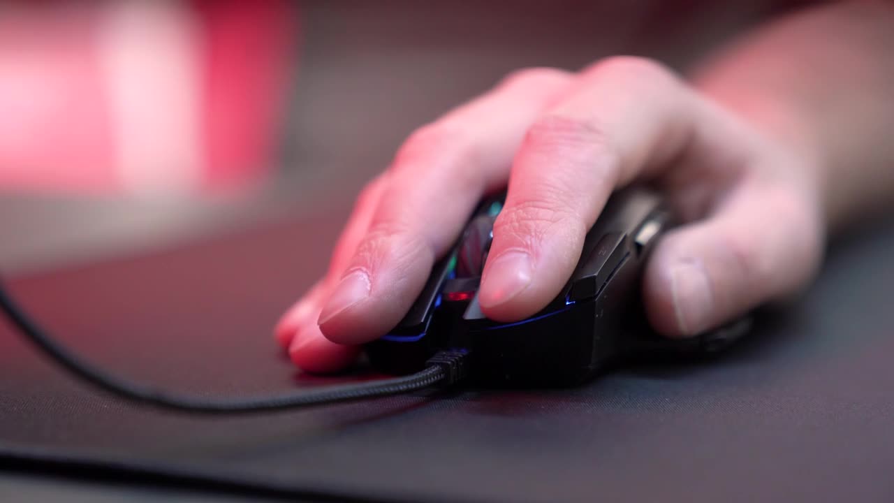 Stock Video Hand Using A Gaming Mouse Live Wallpaper For PC - Free Download