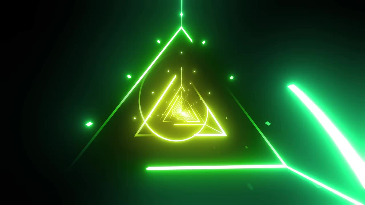 Free Stock Video Tunnel With Spiral Lines And Triangles In Green Live Wallpaper - Free Download
