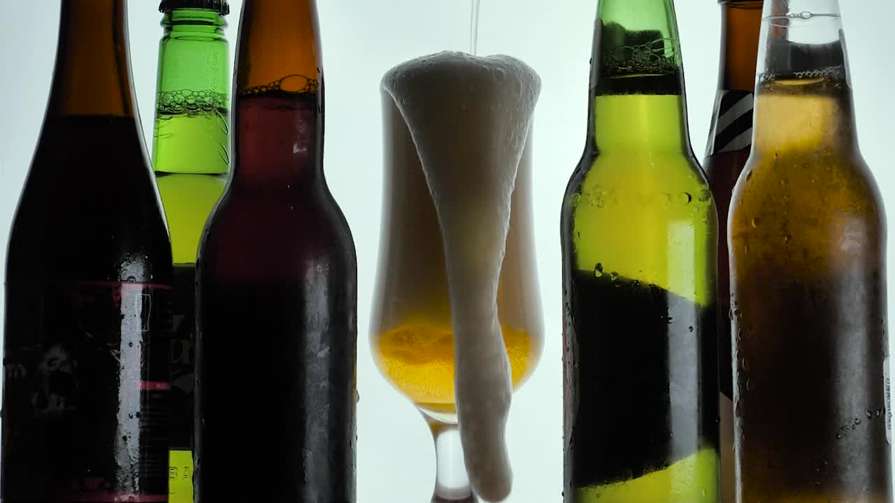 Stock Video Foamy Beer Spilling From A Glass Live Wallpaper For PC - Free Download