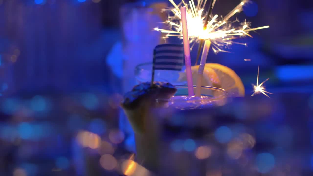 Stock Video Cocktails With Sparklers Live Wallpaper For PC - Free Download
