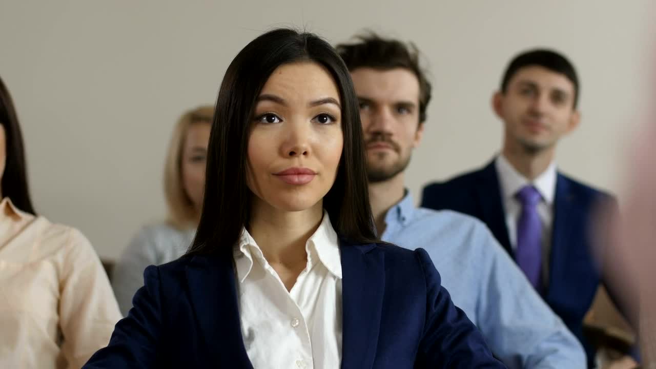 Stock Footage Woman At A Training Event Live Wallpaper - Free Download