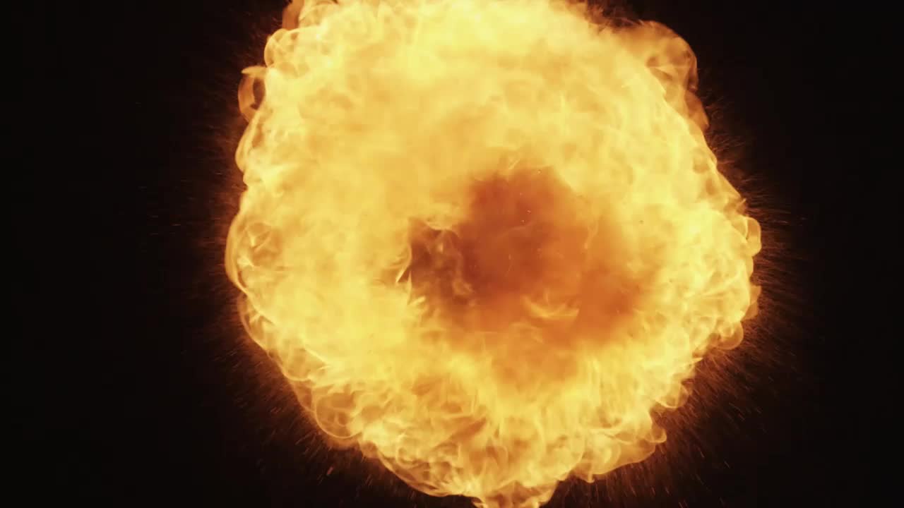 Stock Video Fire Explosion On A Black Background Live Wallpaper For PC - Free Download