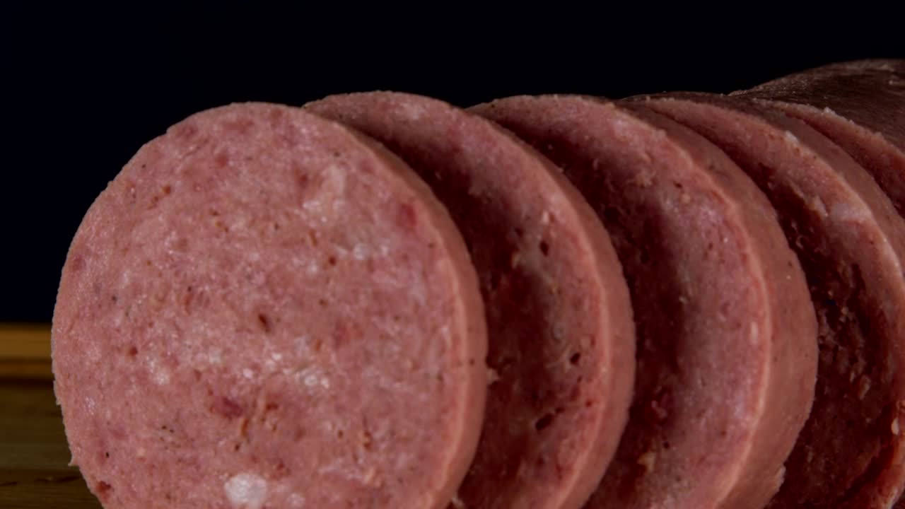 Free Video Stock thick salami slices Live Wallpaper - Free Download