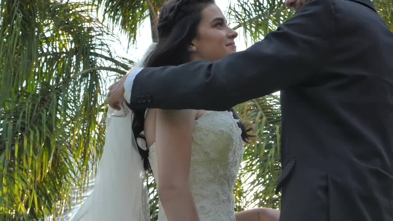 Stock Video Lovely Spouses In Their Wedding Garden Animated Wallpaper - Free Download