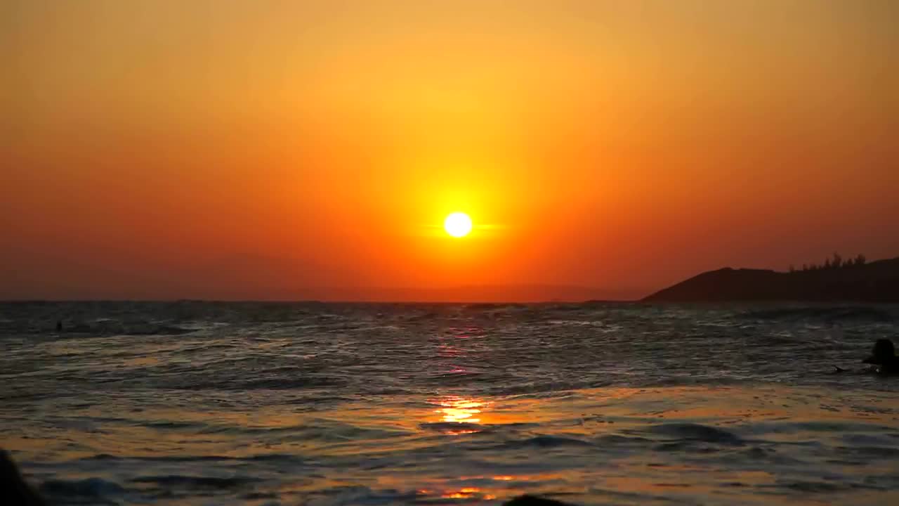 Free Video Stock surfer swimming at dusk Live Wallpaper - Free Download