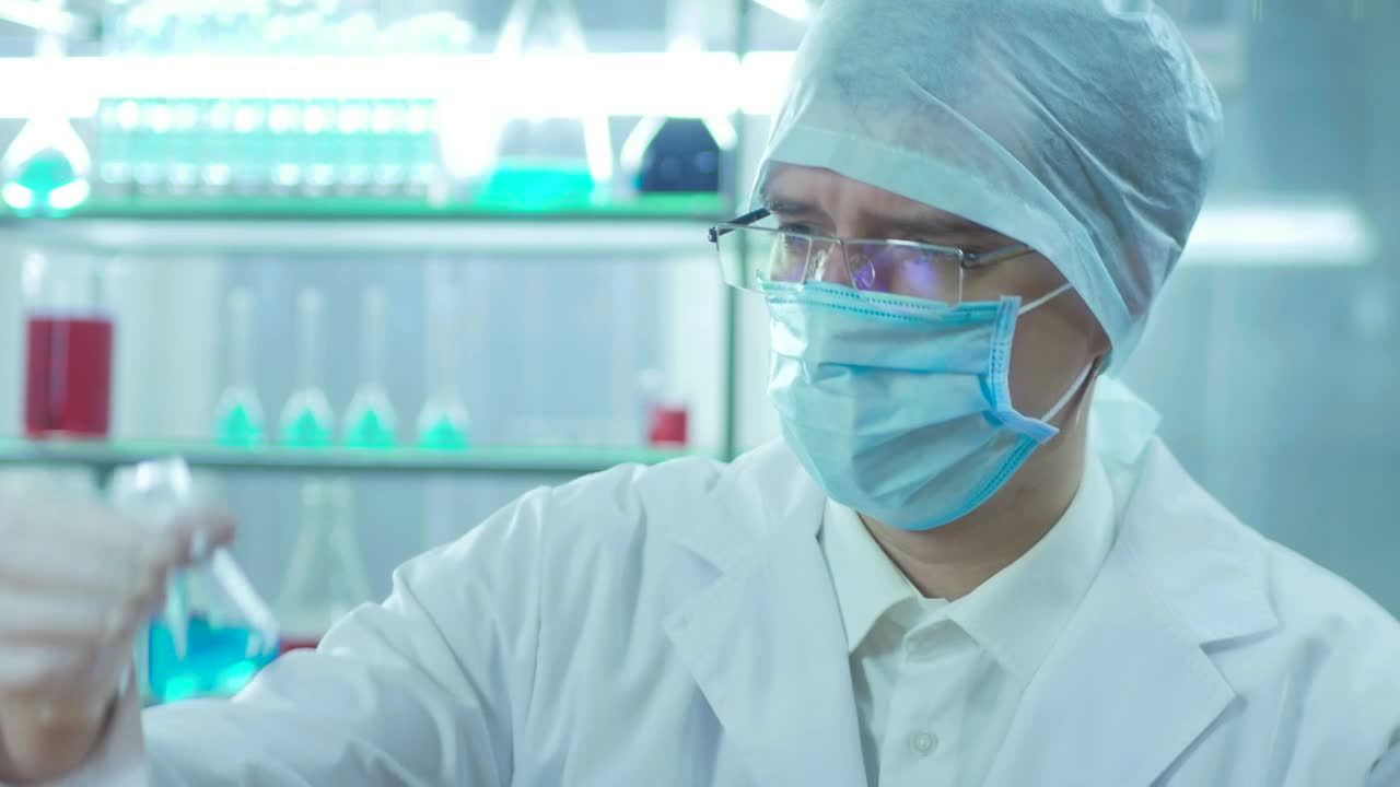 Stock Video Doctor Mixing Liquid In The Lab Live Wallpaper For PC - Free Download