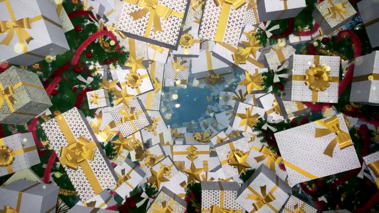 Video Stock Christmas Gifts Floating Christmas Concept Live Wallpaper For PC - Free Download