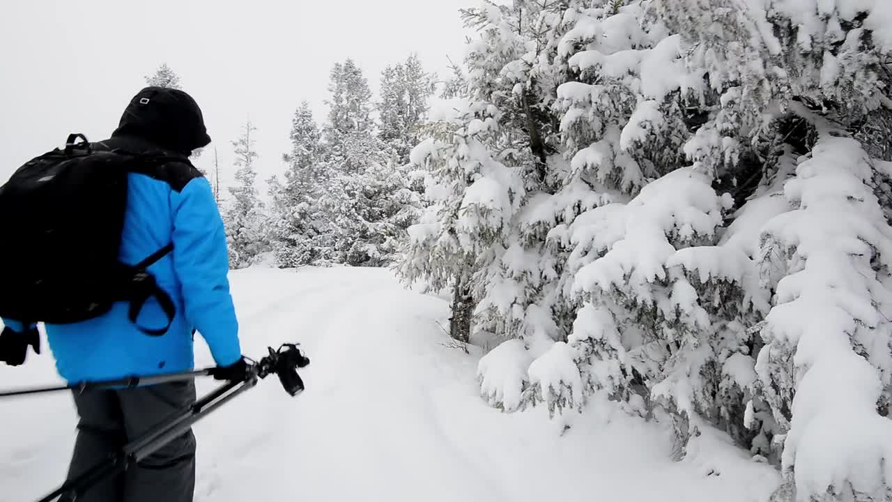 Video Stock Photographer Walking In The Alps During Winter Live Wallpaper Free - Free Download