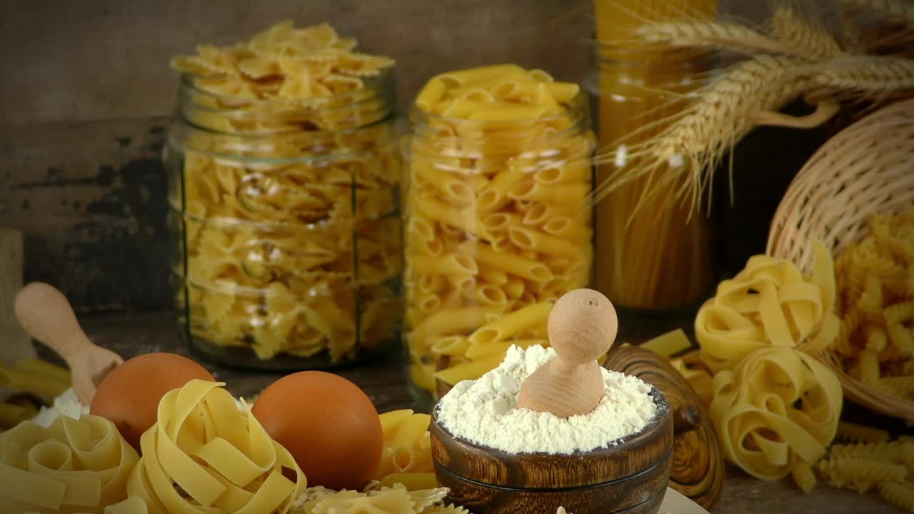 Video Stock Presentation Of Pasta And Ingredients Live Wallpaper Free - Free Download