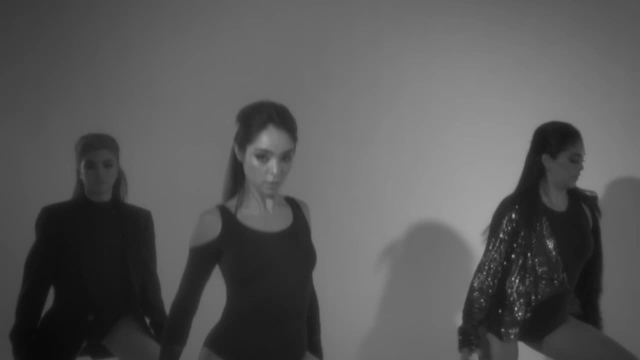 Video Stock Choreography Of Three Ballerinas In Black And White Live Wallpaper For PC - Free Download