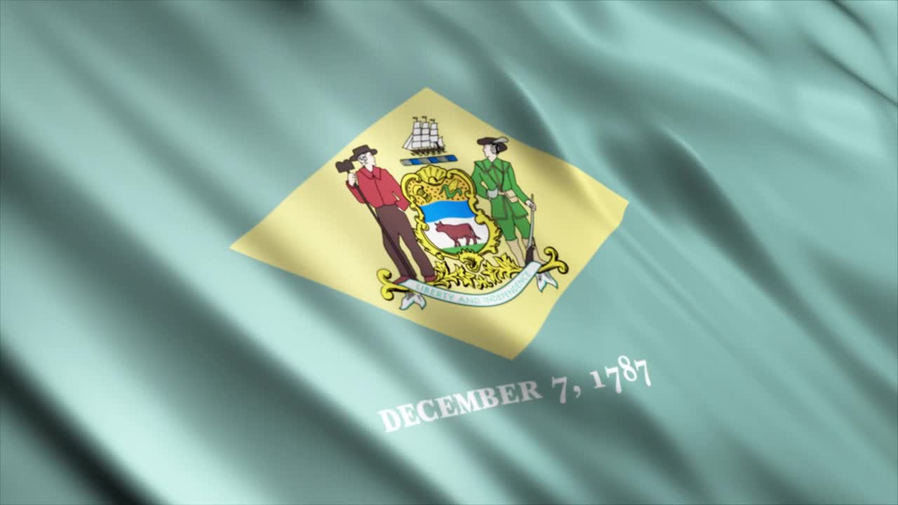 Stock Video Delaware State Flag From Usa Live Wallpaper For PC - Free Download