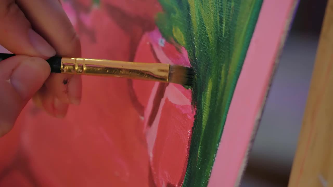 Stock Video Detailed Painting Of An Artist On The Plants Of An Live Wallpaper For PC - Free Download