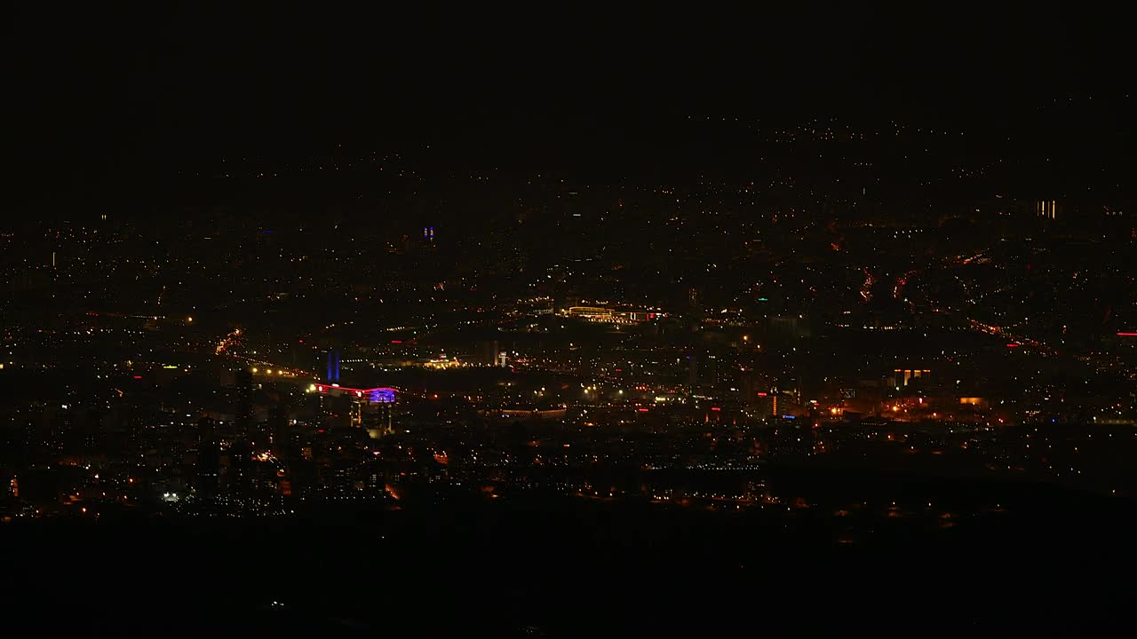 Video Stock City Lights In A Dark Night Seen From Afar Live Wallpaper For PC - Free Download