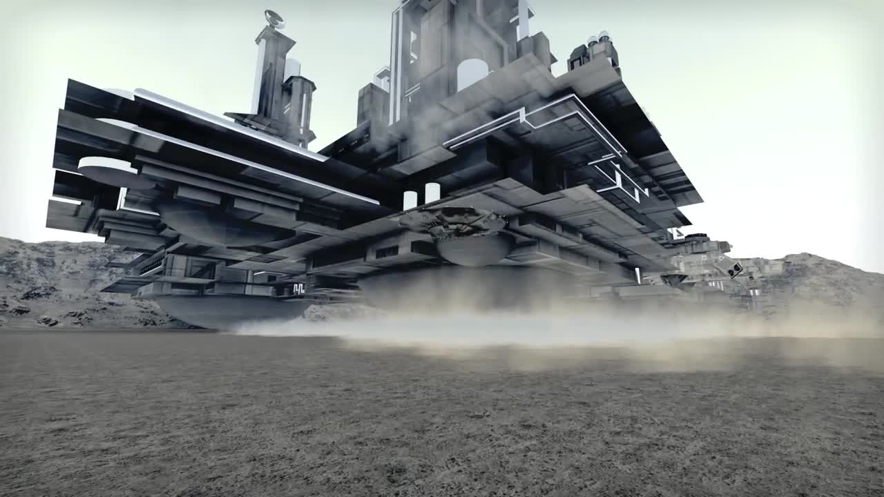 Free Stock Video Ufo Near A Building On Another Planet Live Wallpaper - Free Download