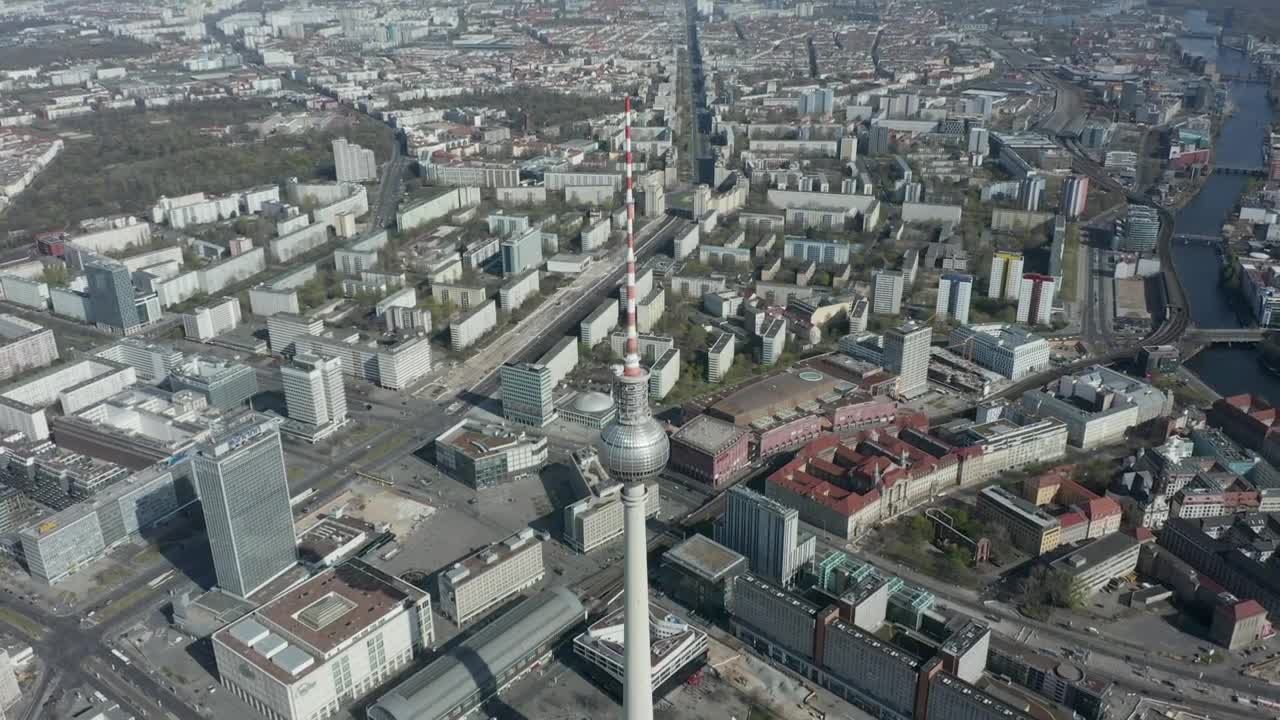 Stock Video Berlin City Viewed From Behind A Large Antenna Live Wallpaper For PC - Free Download