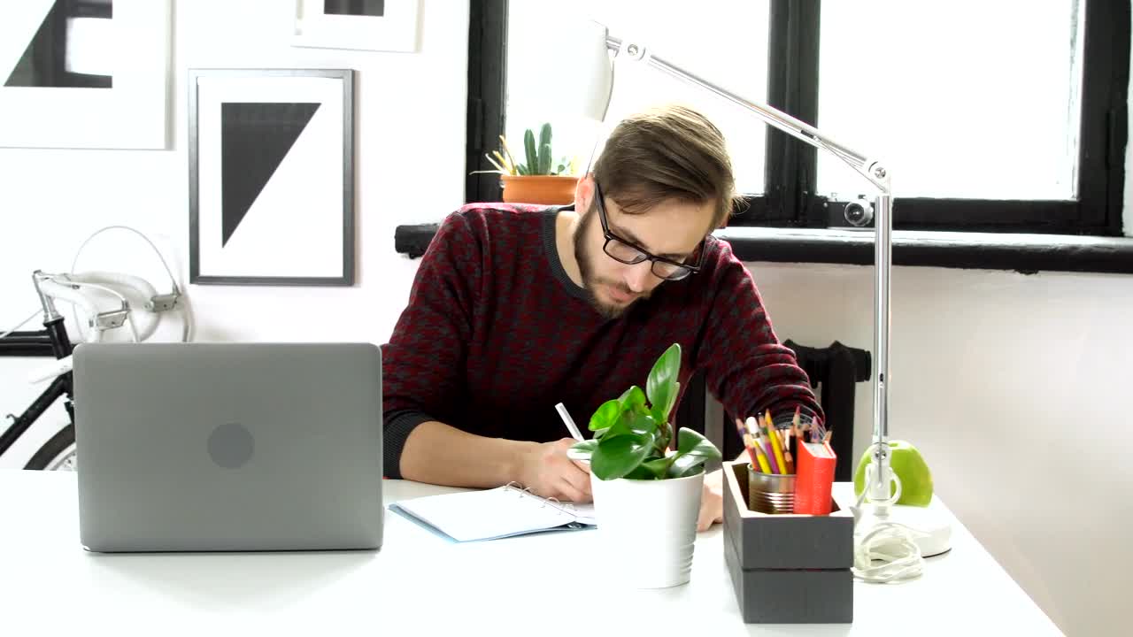 Stock Video Creative Man Works On Web Design In Modern Office Live Wallpaper For PC - Free Download