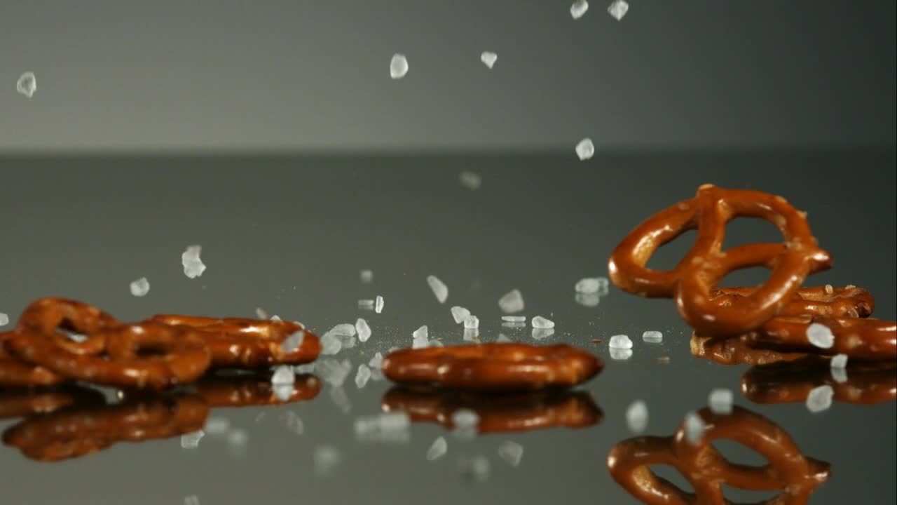 Video Stock Pretzels Falling In Slow Motion Live Wallpaper Free - Free Download