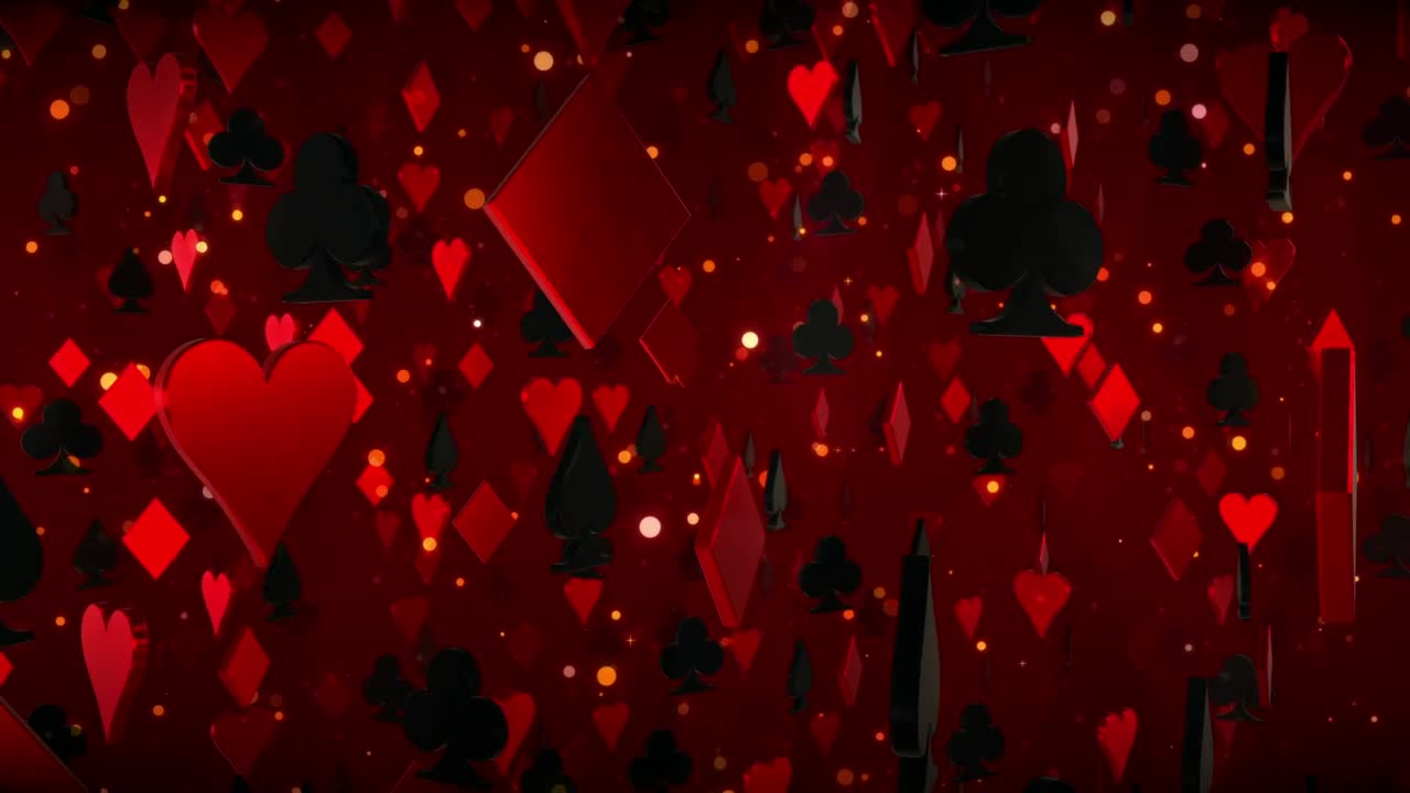 Video Stock Poker Figures Floating On A Red Background Live Wallpaper Free - Free Download
