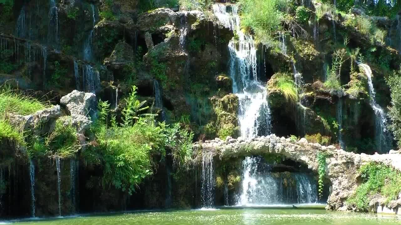Stock Footage Waterfalls On A Beautiful Lake Live Wallpaper - Free Download