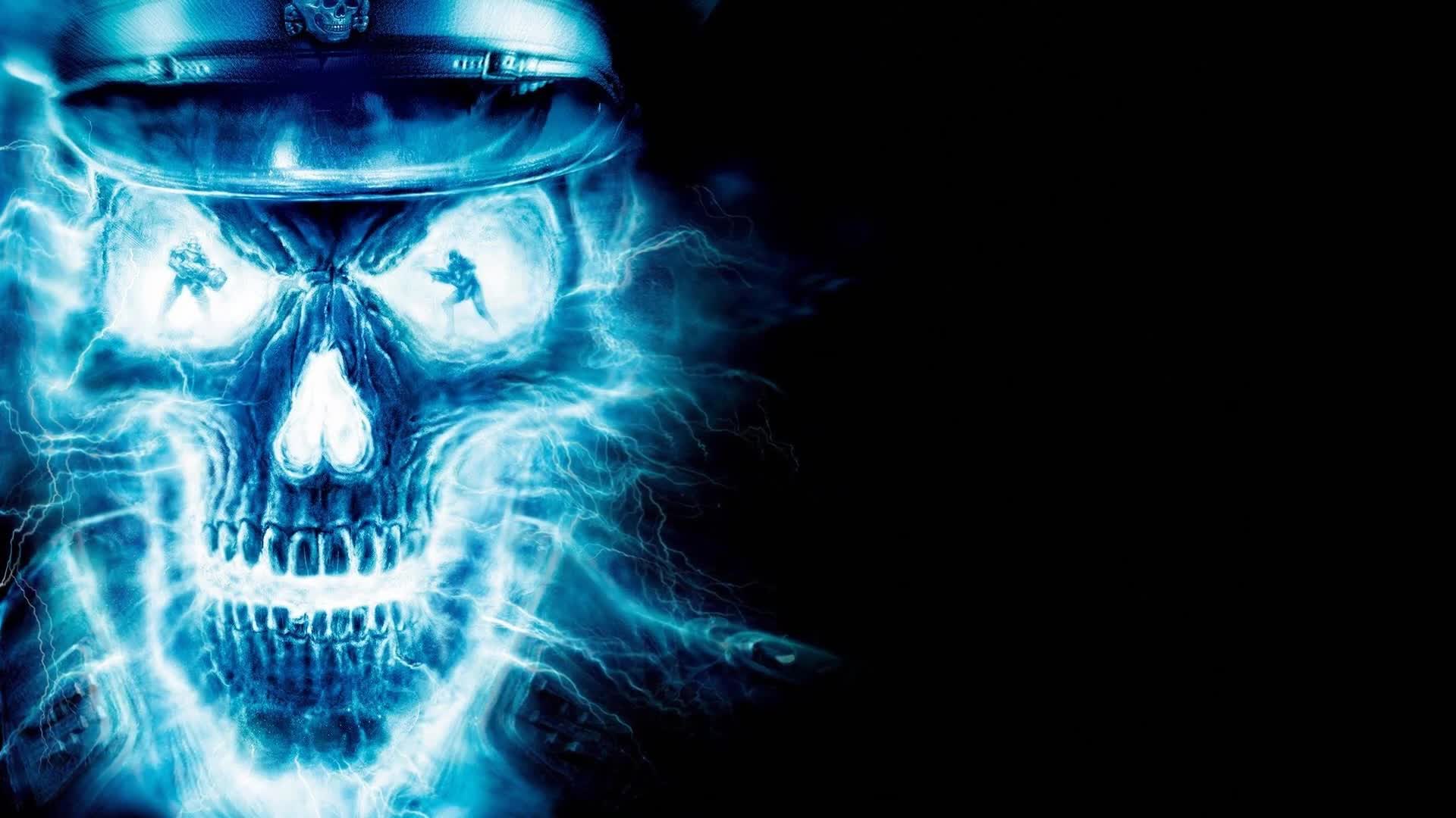 Electric  Skull  Halloween  Live  Wallpaper - Free Download