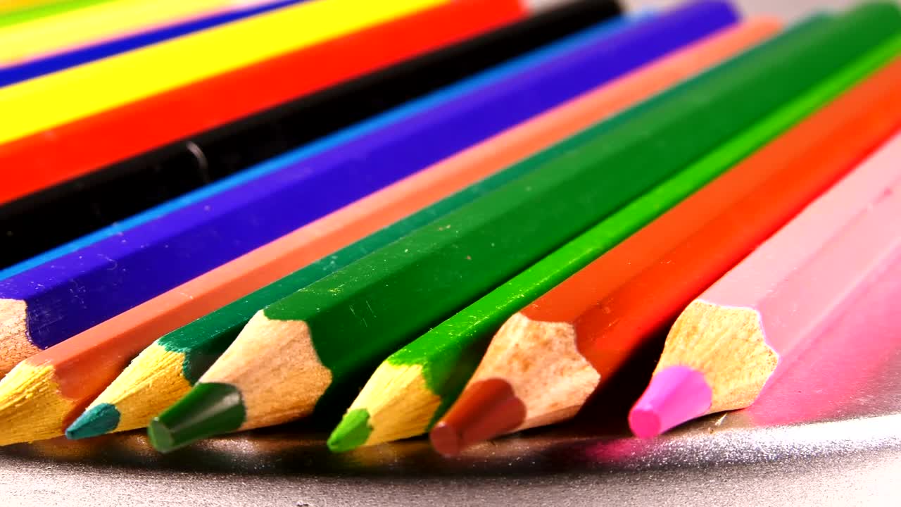 Stock Video Color Pencils Close Up Shot Live Wallpaper For PC - Free Download