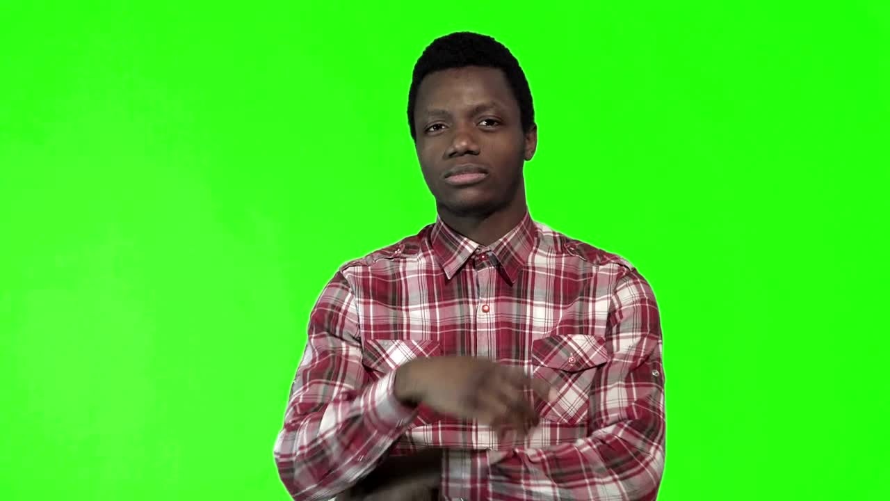 Free Video Stock thoughtful man on green screen Live Wallpaper - Free Download