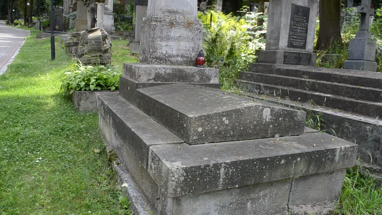 Stock Video Old Graves In A Cemetery Live Wallpaper - Free Download