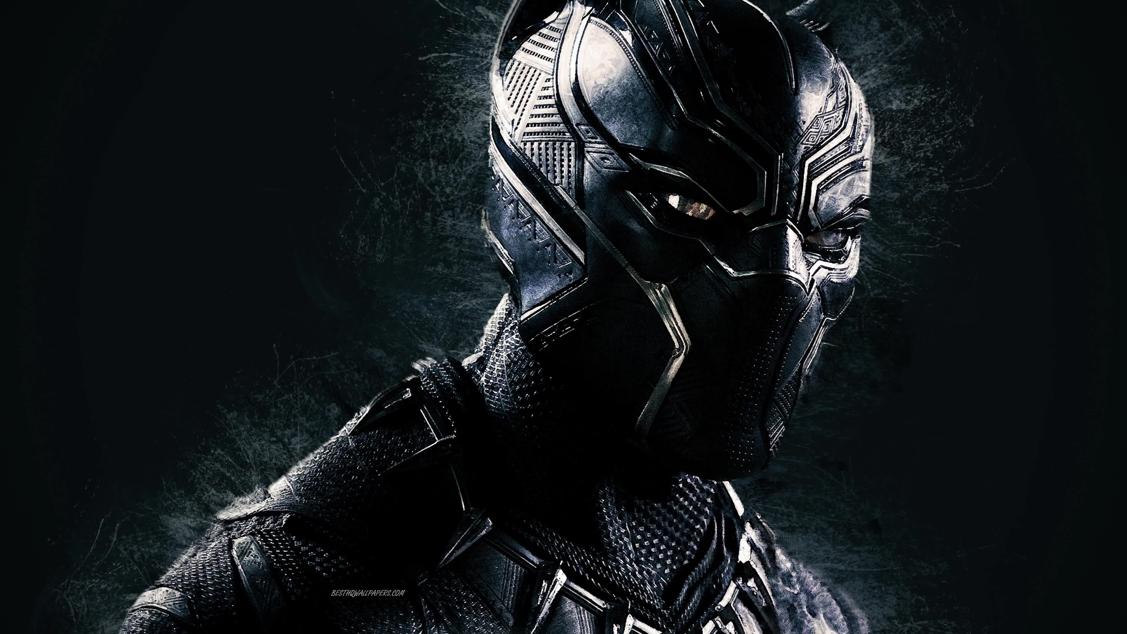 Black  Panther  4K  Creative  Art  Superhero  Splashes  Live  Wallpaper - Free Download