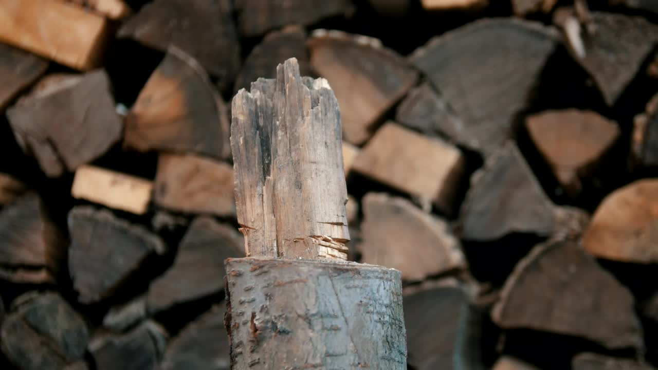 Video Stock Chopping Wood With An Axe Live Wallpaper For PC - Free Download